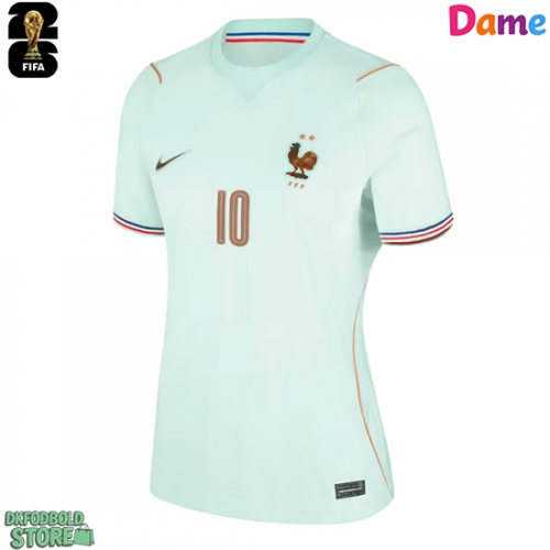 Frankrig Kylian Mbappe #10 Replika Udebanetrøje Dame VM 2026 Kortærmet